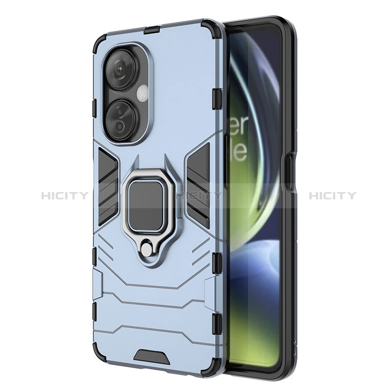 Funda Bumper Silicona y Plastico Mate Carcasa con Magnetico Anillo de dedo Soporte para Oppo K11x 5G