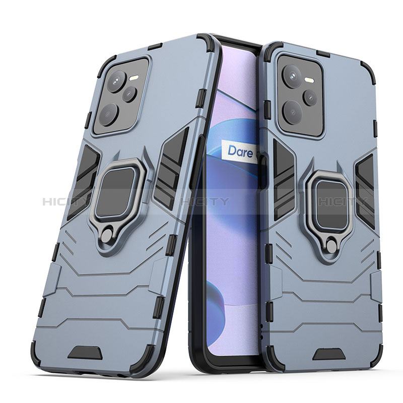 Funda Bumper Silicona y Plastico Mate Carcasa con Magnetico Anillo de dedo Soporte para Realme C35