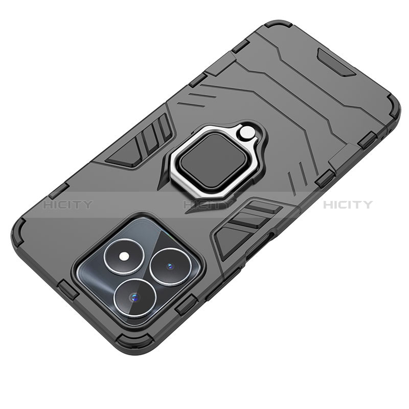 Funda Bumper Silicona y Plastico Mate Carcasa con Magnetico Anillo de dedo Soporte para Realme C53