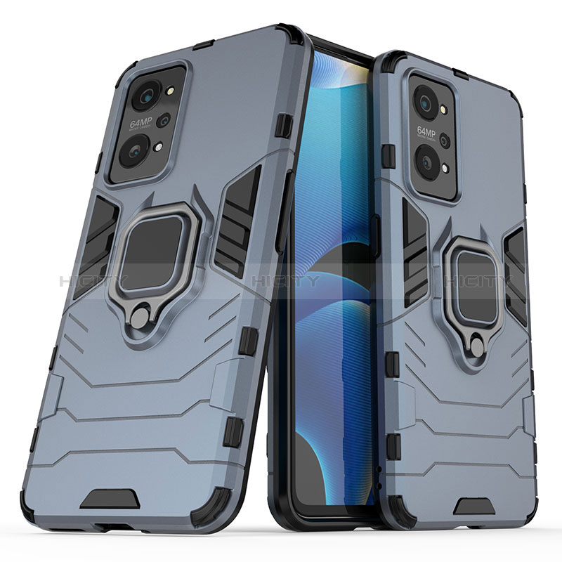 Funda Bumper Silicona y Plastico Mate Carcasa con Magnetico Anillo de dedo Soporte para Realme GT Neo 3T 5G