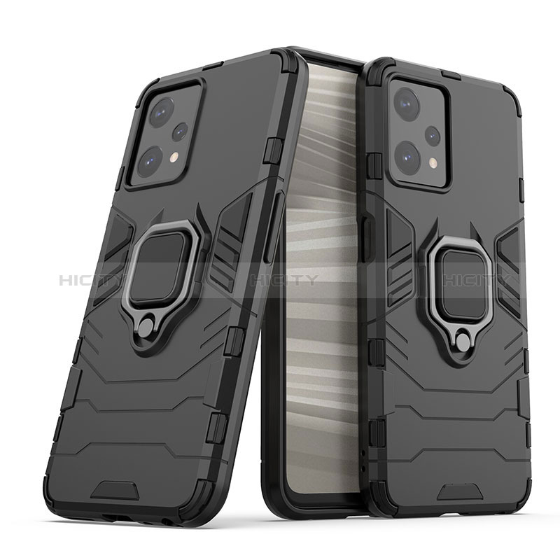 Funda Bumper Silicona y Plastico Mate Carcasa con Magnetico Anillo de dedo Soporte para Realme V25 5G