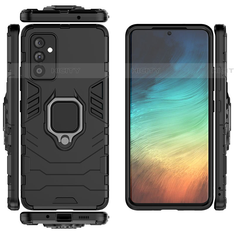 Funda Bumper Silicona y Plastico Mate Carcasa con Magnetico Anillo de dedo Soporte para Samsung Galaxy A05s