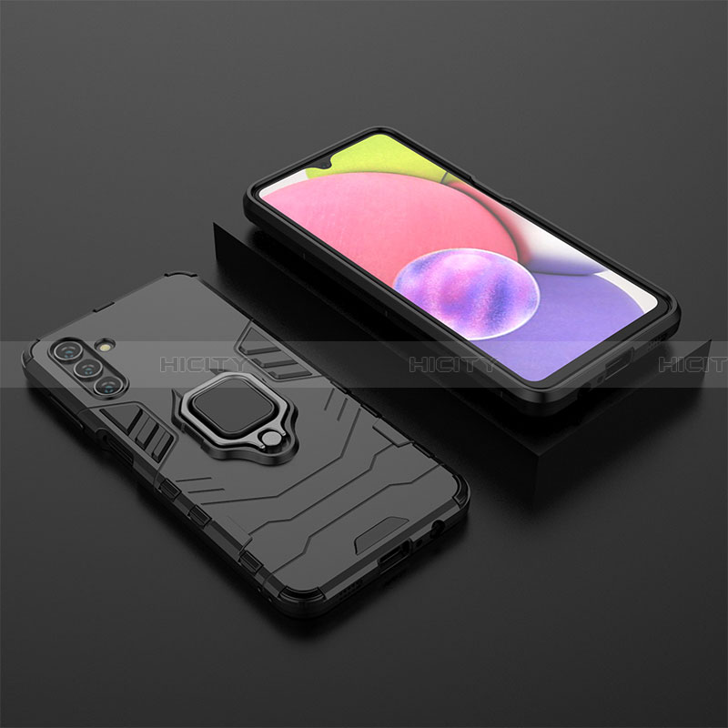 Funda Bumper Silicona y Plastico Mate Carcasa con Magnetico Anillo de dedo Soporte para Samsung Galaxy A13 5G