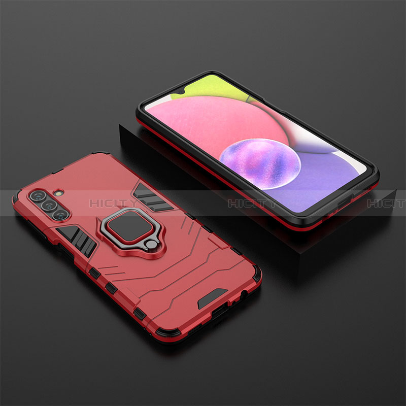 Funda Bumper Silicona y Plastico Mate Carcasa con Magnetico Anillo de dedo Soporte para Samsung Galaxy A13 5G