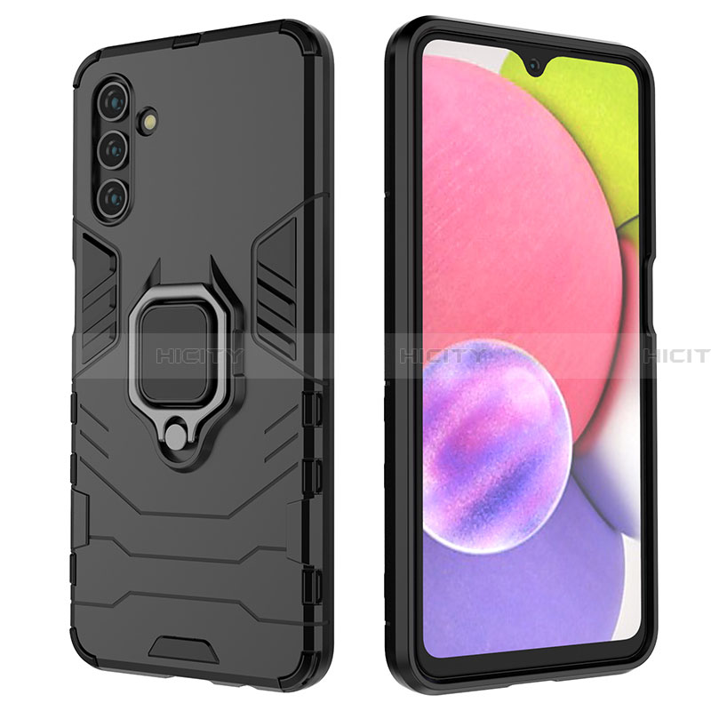 Funda Bumper Silicona y Plastico Mate Carcasa con Magnetico Anillo de dedo Soporte para Samsung Galaxy A13 5G