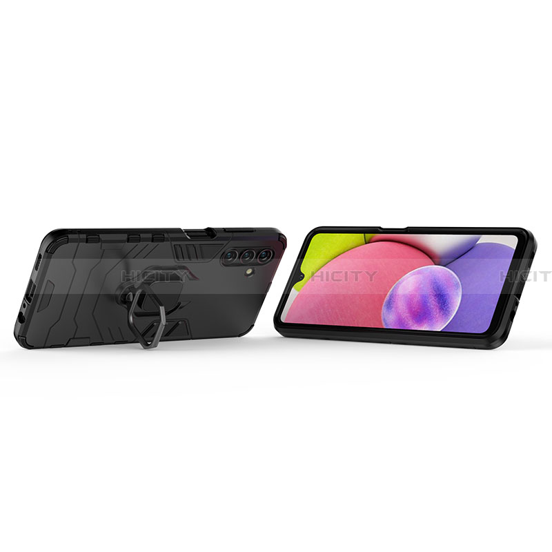 Funda Bumper Silicona y Plastico Mate Carcasa con Magnetico Anillo de dedo Soporte para Samsung Galaxy A13 5G