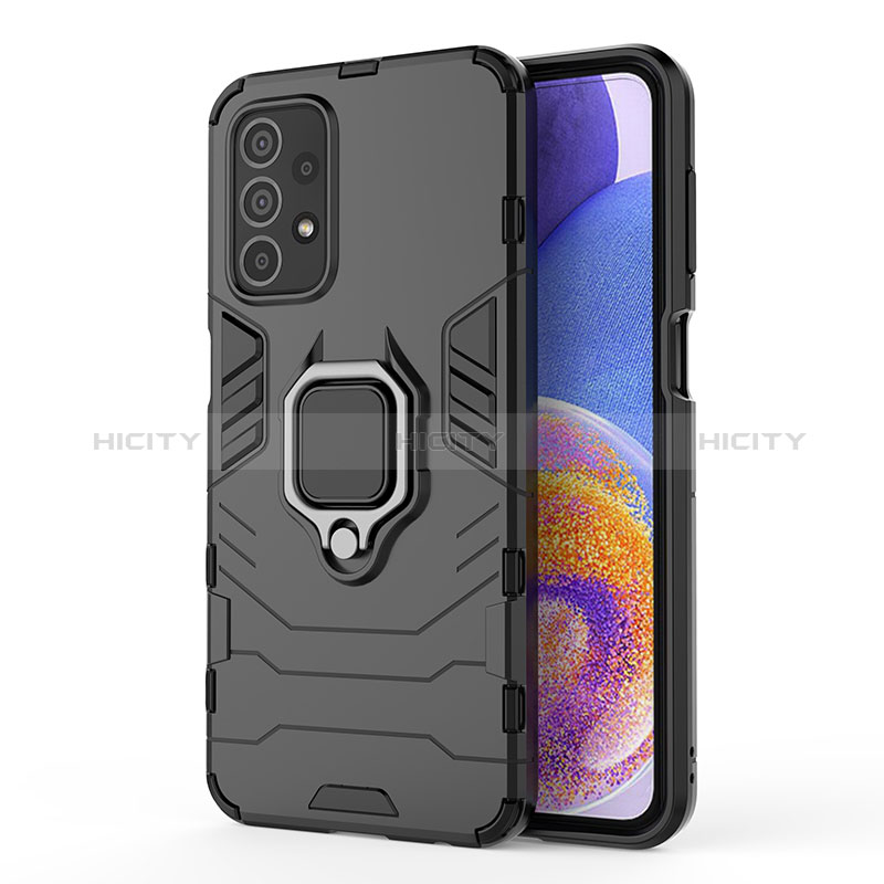 Funda Bumper Silicona y Plastico Mate Carcasa con Magnetico Anillo de dedo Soporte para Samsung Galaxy A23 5G