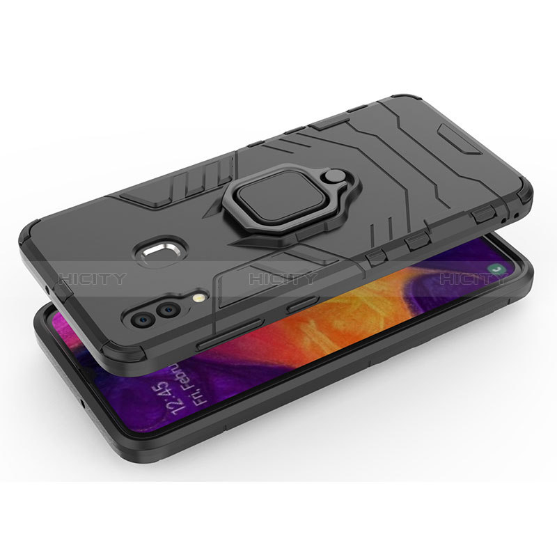 Funda Bumper Silicona y Plastico Mate Carcasa con Magnetico Anillo de dedo Soporte para Samsung Galaxy A30