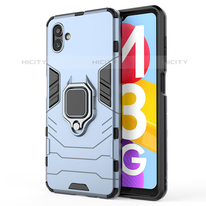 Funda Bumper Silicona y Plastico Mate Carcasa con Magnetico Anillo de dedo Soporte para Samsung Galaxy M13 5G