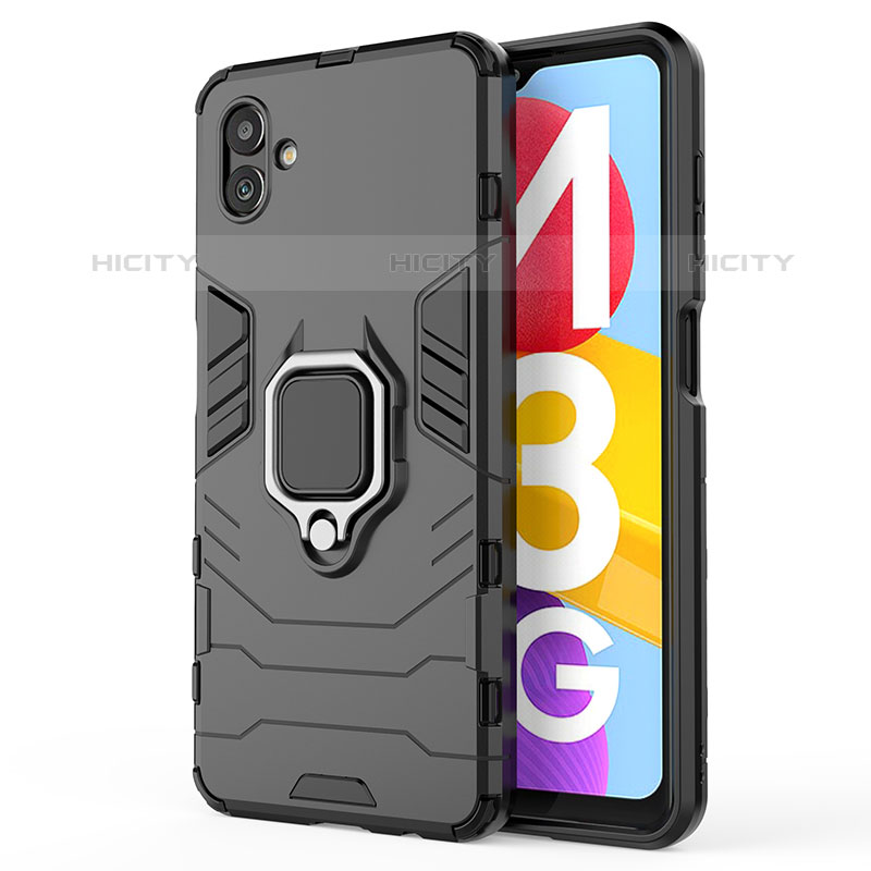 Funda Bumper Silicona y Plastico Mate Carcasa con Magnetico Anillo de dedo Soporte para Samsung Galaxy M13 5G