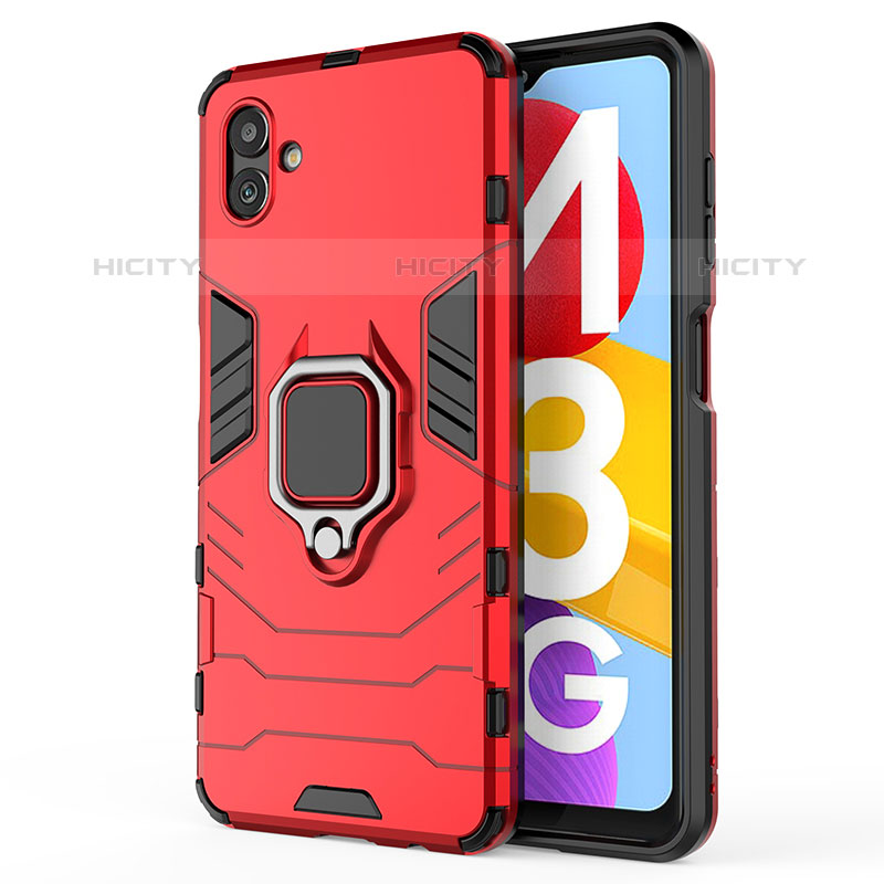 Funda Bumper Silicona y Plastico Mate Carcasa con Magnetico Anillo de dedo Soporte para Samsung Galaxy M13 5G