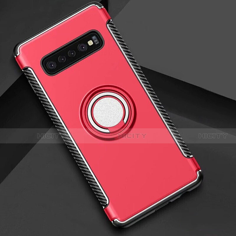 Funda Bumper Silicona y Plastico Mate Carcasa con Magnetico Anillo de dedo Soporte para Samsung Galaxy S10 5G