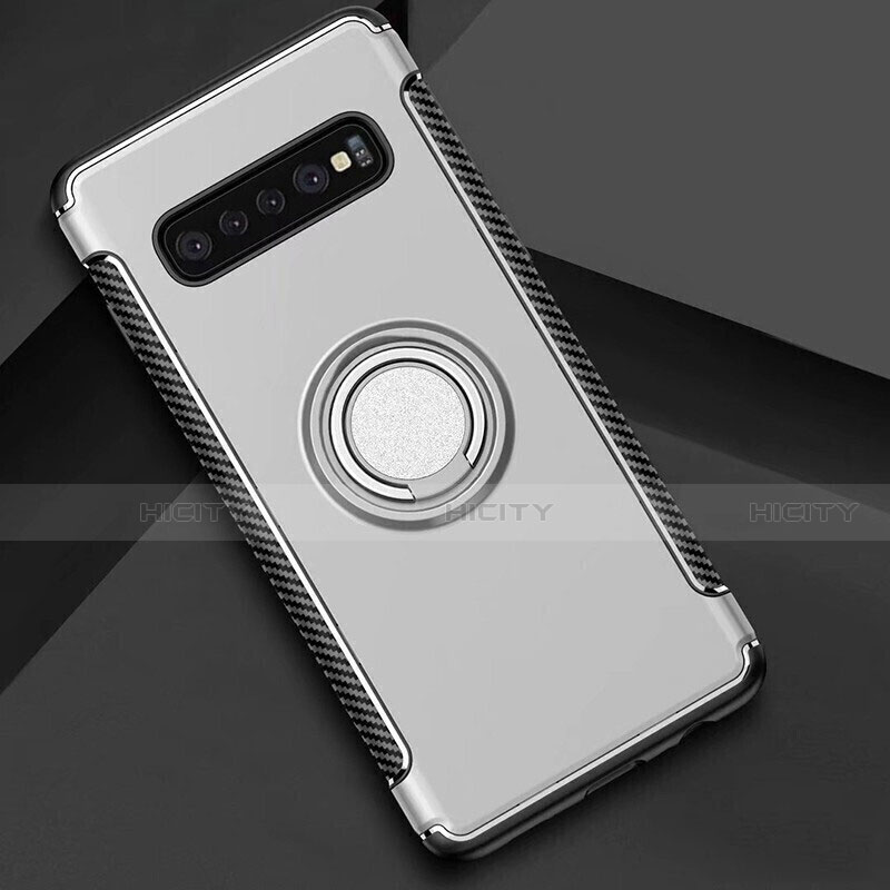 Funda Bumper Silicona y Plastico Mate Carcasa con Magnetico Anillo de dedo Soporte para Samsung Galaxy S10 5G