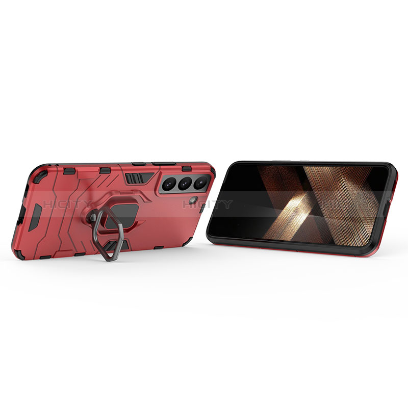 Funda Bumper Silicona y Plastico Mate Carcasa con Magnetico Anillo de dedo Soporte para Samsung Galaxy S24 5G