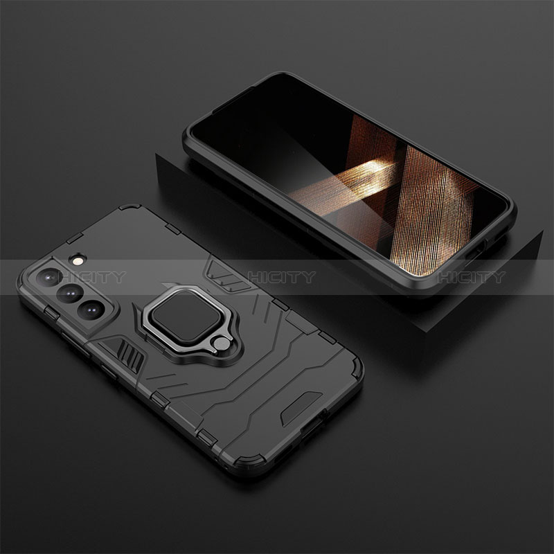 Funda Bumper Silicona y Plastico Mate Carcasa con Magnetico Anillo de dedo Soporte para Samsung Galaxy S24 Plus 5G