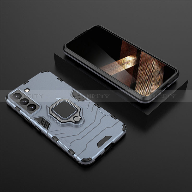 Funda Bumper Silicona y Plastico Mate Carcasa con Magnetico Anillo de dedo Soporte para Samsung Galaxy S24 Plus 5G