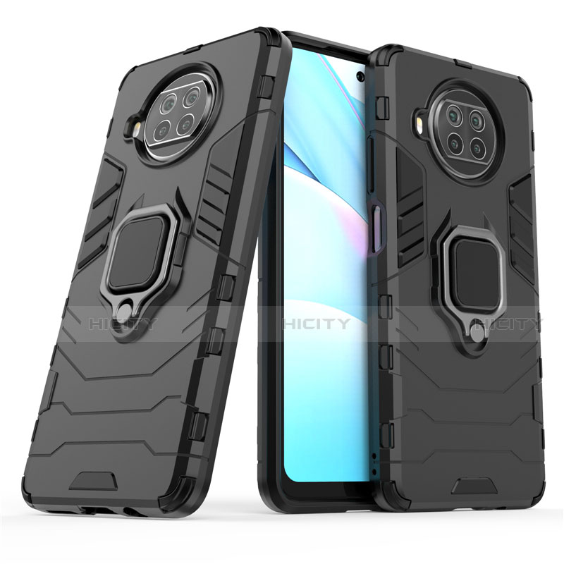 Funda Bumper Silicona y Plastico Mate Carcasa con Magnetico Anillo de dedo Soporte para Xiaomi Mi 10i 5G