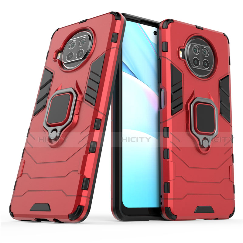 Funda Bumper Silicona y Plastico Mate Carcasa con Magnetico Anillo de dedo Soporte para Xiaomi Mi 10T Lite 5G