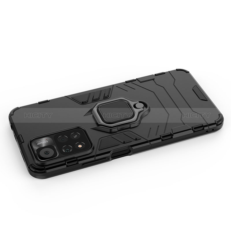 Funda Bumper Silicona y Plastico Mate Carcasa con Magnetico Anillo de dedo Soporte para Xiaomi Mi 11i 5G (2022)