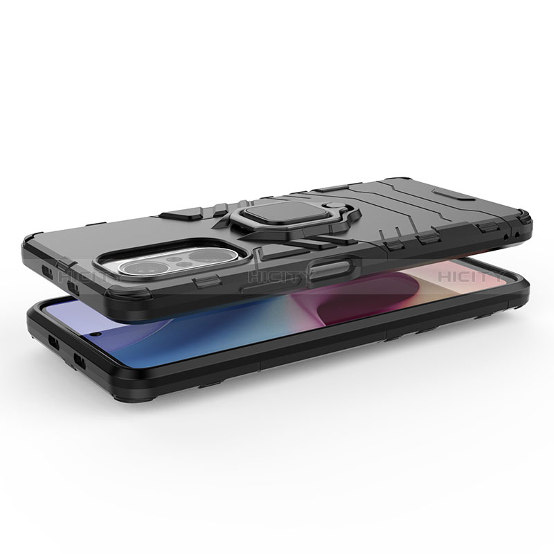 Funda Bumper Silicona y Plastico Mate Carcasa con Magnetico Anillo de dedo Soporte para Xiaomi Mi 11i 5G