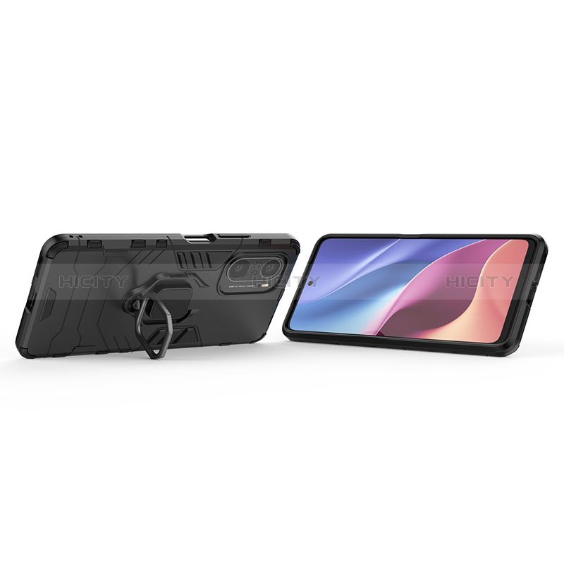 Funda Bumper Silicona y Plastico Mate Carcasa con Magnetico Anillo de dedo Soporte para Xiaomi Mi 11X 5G