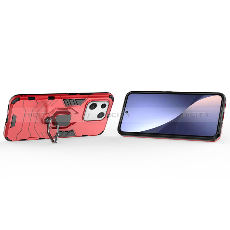 Funda Bumper Silicona y Plastico Mate Carcasa con Magnetico Anillo de dedo Soporte para Xiaomi Mi 13 5G