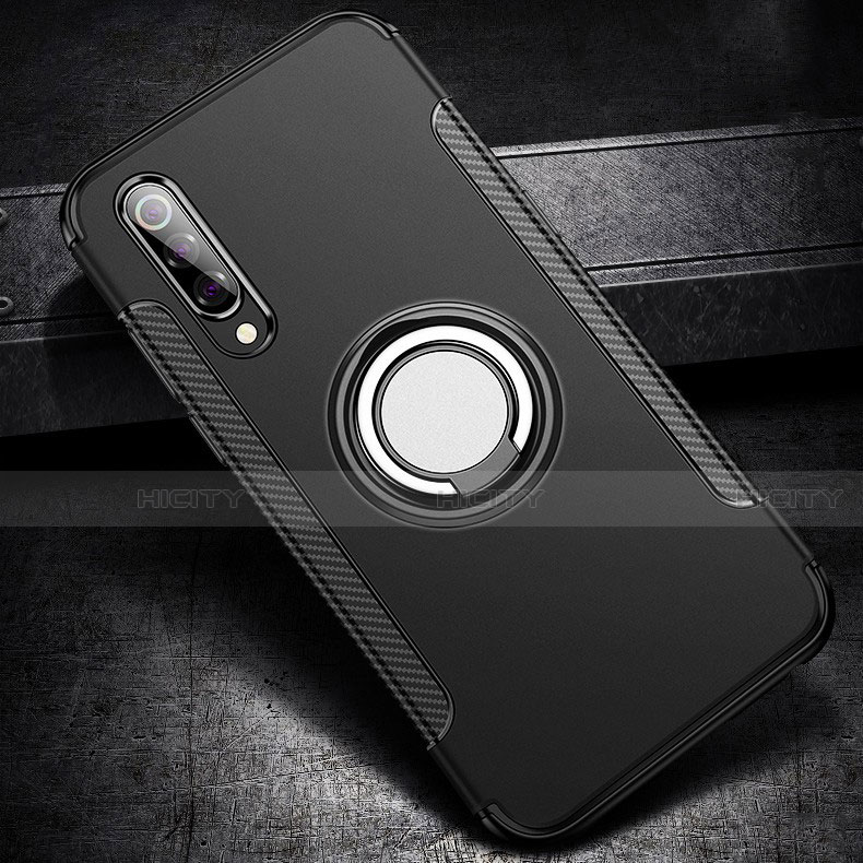 Funda Bumper Silicona y Plastico Mate Carcasa con Magnetico Anillo de dedo Soporte para Xiaomi Mi 9