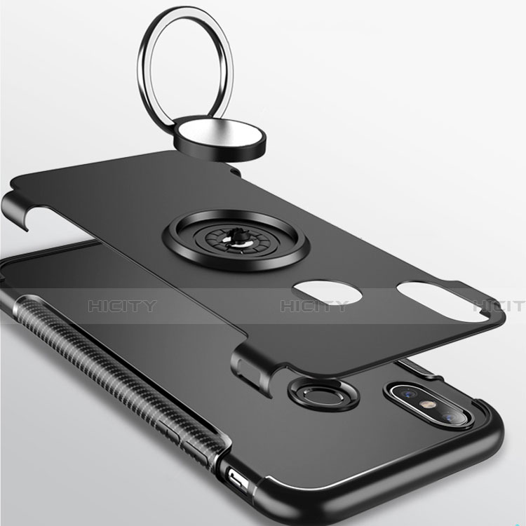 Funda Bumper Silicona y Plastico Mate Carcasa con Magnetico Anillo de dedo Soporte para Xiaomi Mi A2 Lite