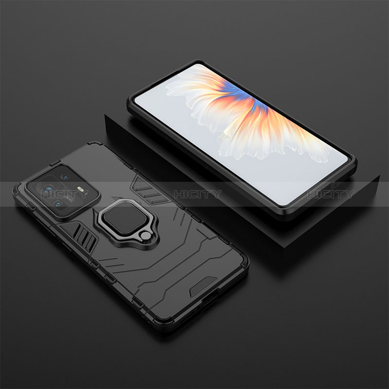 Funda Bumper Silicona y Plastico Mate Carcasa con Magnetico Anillo de dedo Soporte para Xiaomi Mi Mix 4 5G