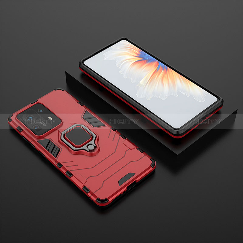 Funda Bumper Silicona y Plastico Mate Carcasa con Magnetico Anillo de dedo Soporte para Xiaomi Mi Mix 4 5G