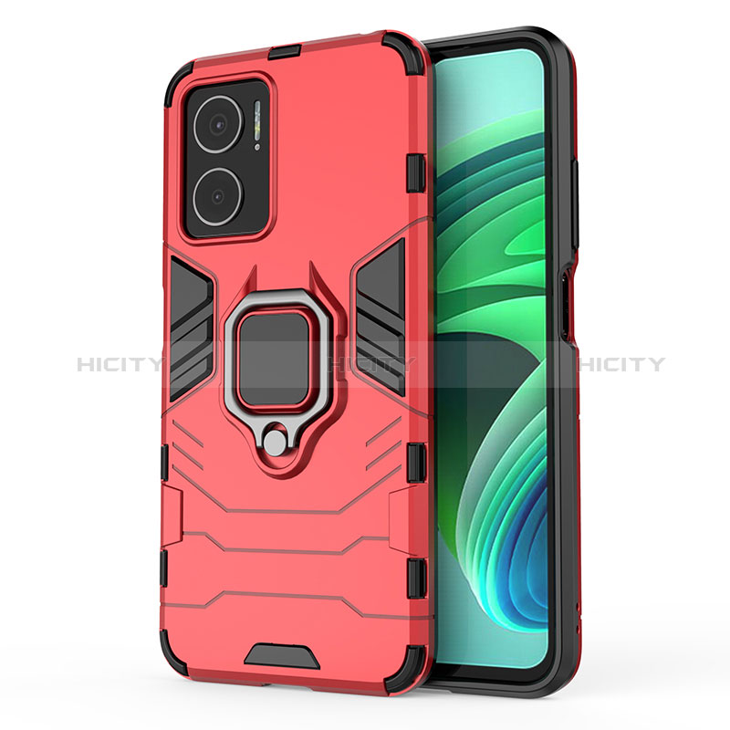 Funda Bumper Silicona y Plastico Mate Carcasa con Magnetico Anillo de dedo Soporte para Xiaomi Redmi 11 Prime 5G