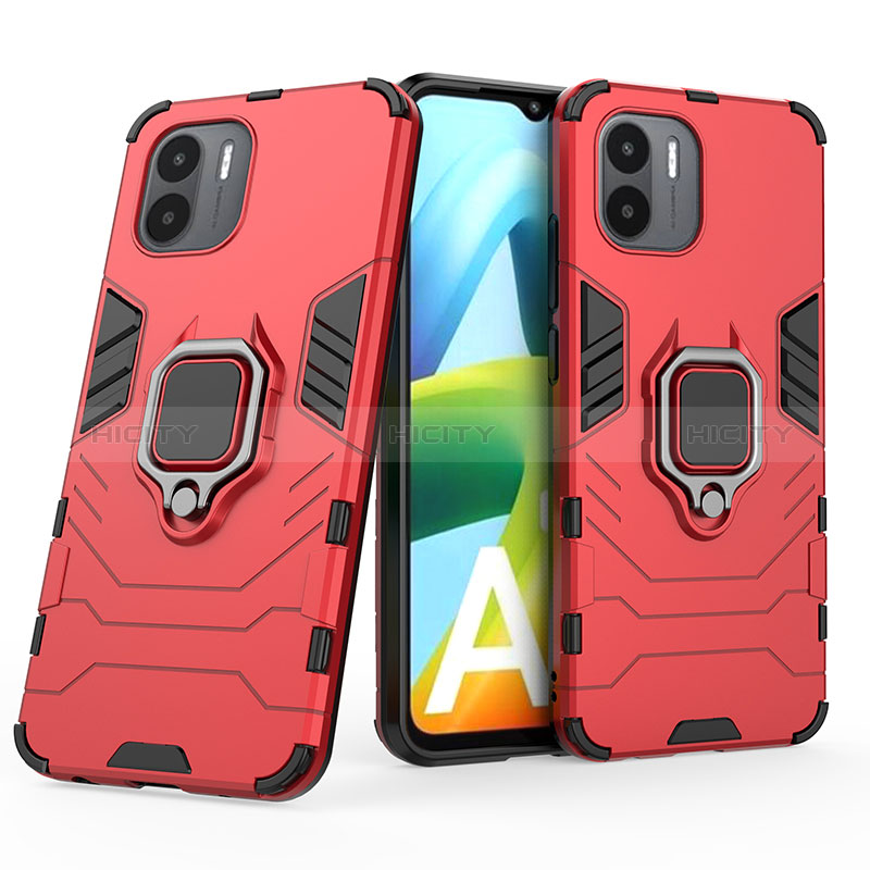 Funda Bumper Silicona y Plastico Mate Carcasa con Magnetico Anillo de dedo Soporte para Xiaomi Redmi A2 Plus