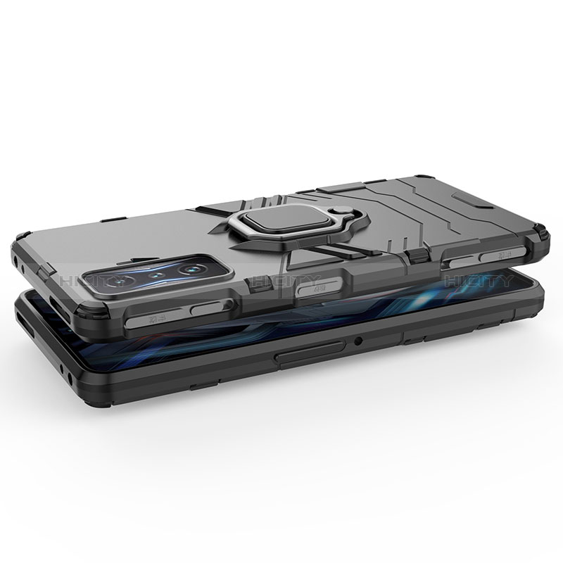 Funda Bumper Silicona y Plastico Mate Carcasa con Magnetico Anillo de dedo Soporte para Xiaomi Redmi K50 Gaming AMG F1 5G