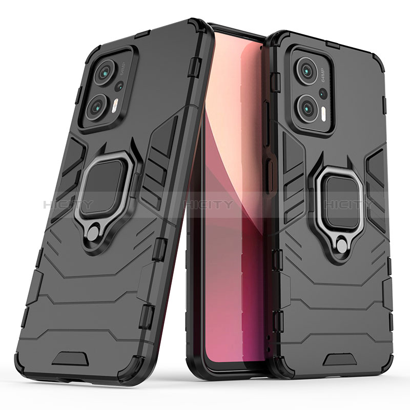 Funda Bumper Silicona y Plastico Mate Carcasa con Magnetico Anillo de dedo Soporte para Xiaomi Redmi K50i 5G