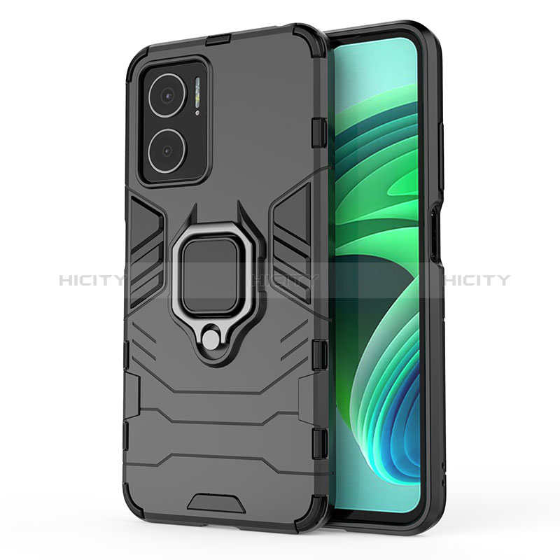 Funda Bumper Silicona y Plastico Mate Carcasa con Magnetico Anillo de dedo Soporte para Xiaomi Redmi Note 11E 5G