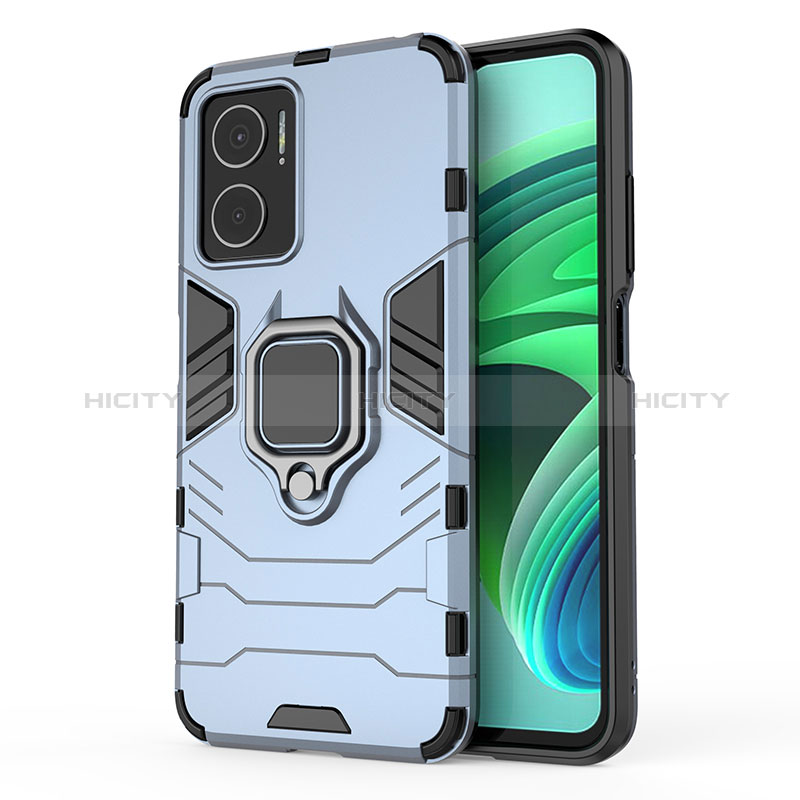 Funda Bumper Silicona y Plastico Mate Carcasa con Magnetico Anillo de dedo Soporte para Xiaomi Redmi Note 11E 5G