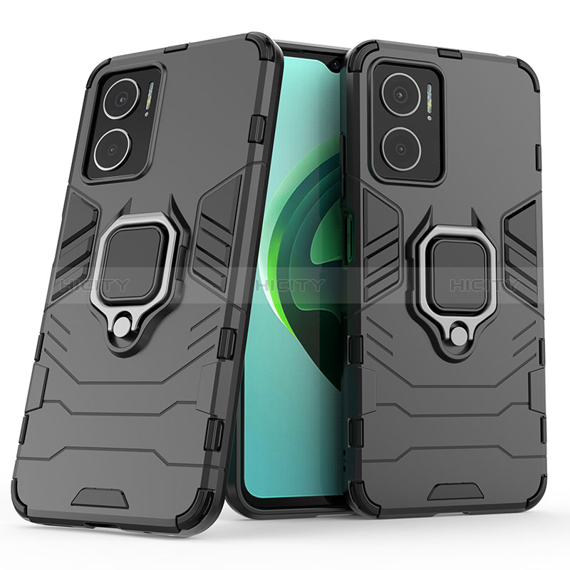 Funda Bumper Silicona y Plastico Mate Carcasa con Magnetico Anillo de dedo Soporte para Xiaomi Redmi Note 11E 5G