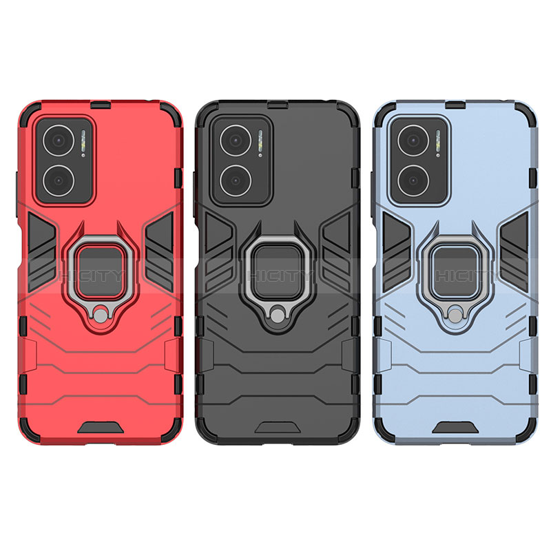 Funda Bumper Silicona y Plastico Mate Carcasa con Magnetico Anillo de dedo Soporte para Xiaomi Redmi Note 11E 5G