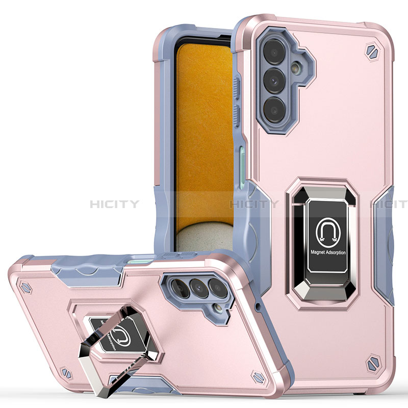 Funda Bumper Silicona y Plastico Mate Carcasa con Magnetico Anillo de dedo Soporte QW1 para Samsung Galaxy A13 5G