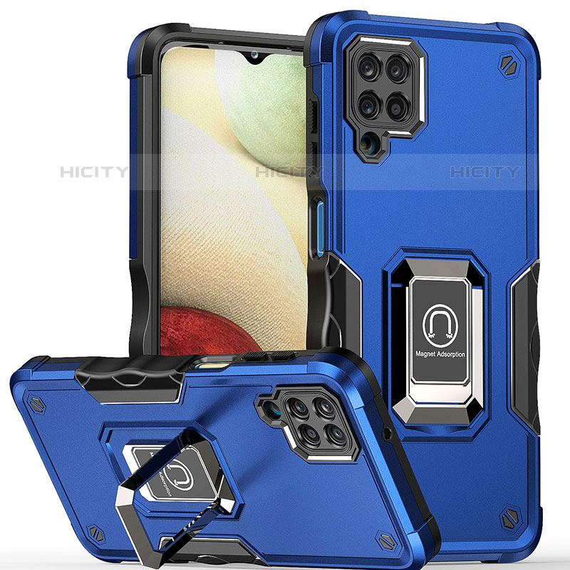 Funda Bumper Silicona y Plastico Mate Carcasa con Magnetico Anillo de dedo Soporte QW1 para Samsung Galaxy M53 5G