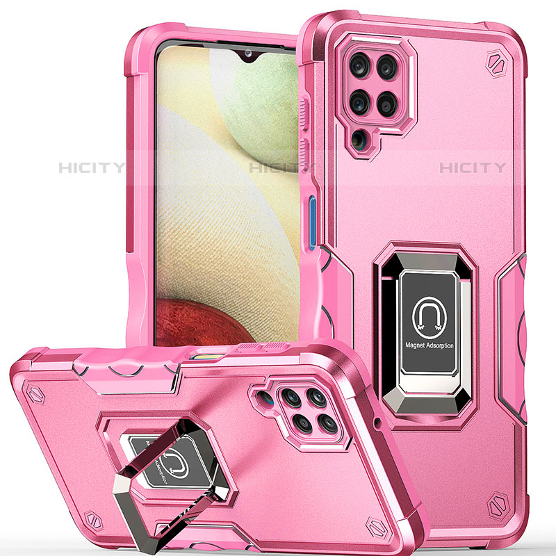 Funda Bumper Silicona y Plastico Mate Carcasa con Magnetico Anillo de dedo Soporte QW1 para Samsung Galaxy M53 5G