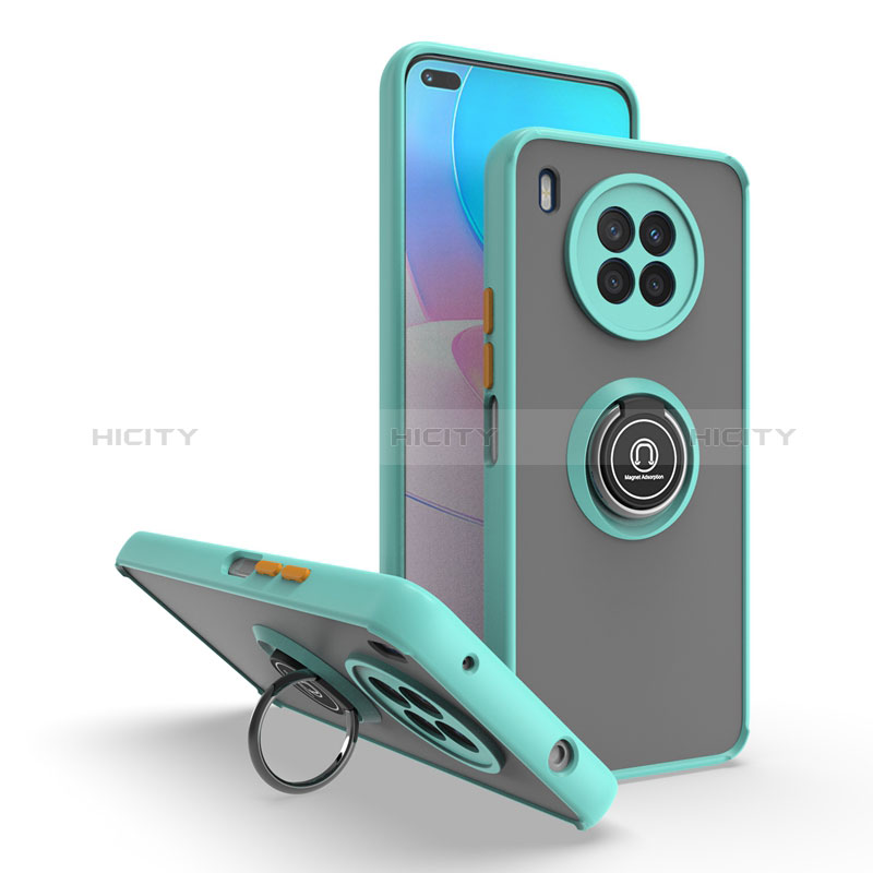 Funda Bumper Silicona y Plastico Mate Carcasa con Magnetico Anillo de dedo Soporte QW2 para Huawei Nova 8i