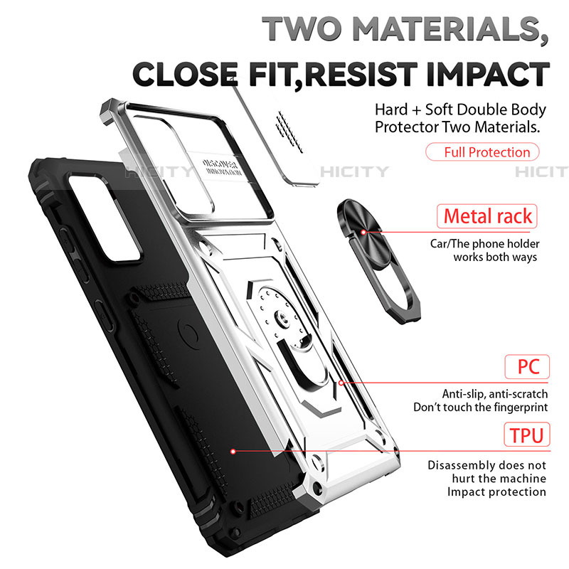 Funda Bumper Silicona y Plastico Mate Carcasa con Magnetico Anillo de dedo Soporte QW3 para Samsung Galaxy A72 4G