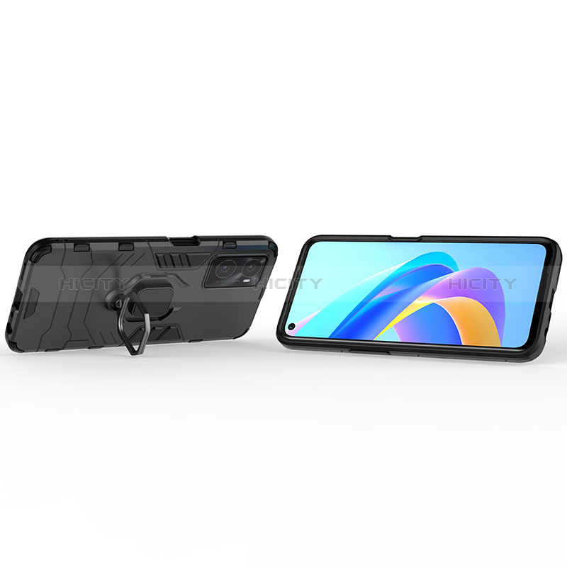 Funda Bumper Silicona y Plastico Mate Carcasa con Magnetico Anillo de dedo Soporte R01 para Oppo A36