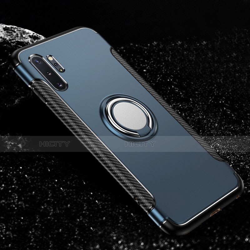 Funda Bumper Silicona y Plastico Mate Carcasa con Magnetico Anillo de dedo Soporte R01 para Samsung Galaxy Note 10 Plus