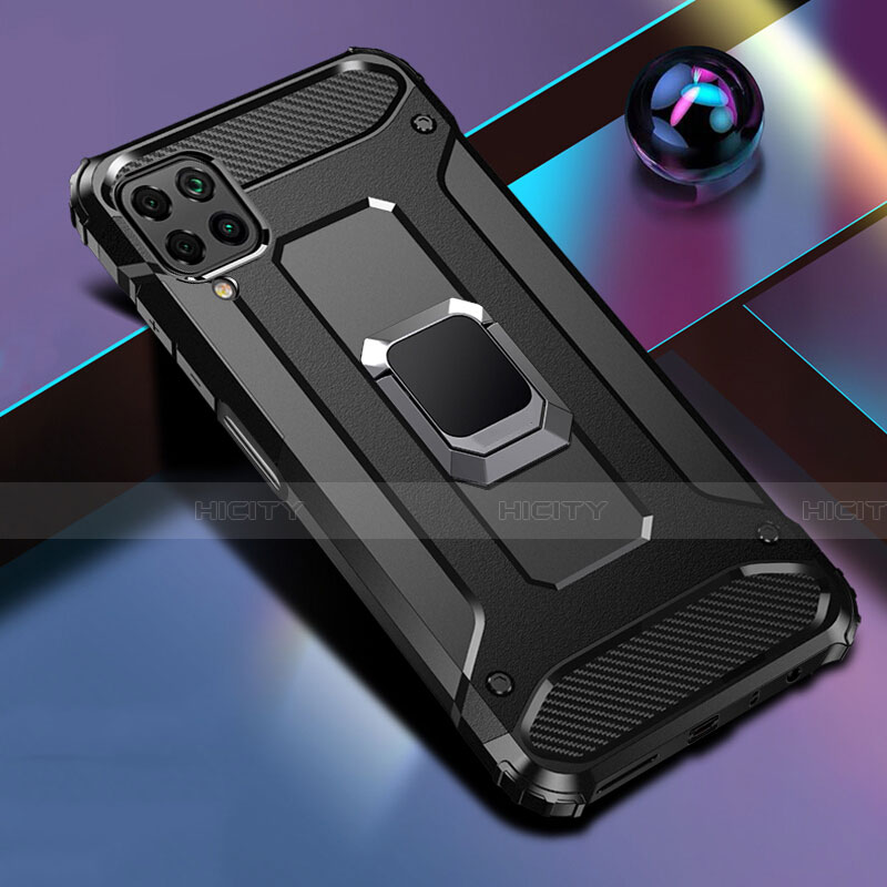 Funda Bumper Silicona y Plastico Mate Carcasa con Magnetico Anillo de dedo Soporte R02 para Huawei Nova 6 SE