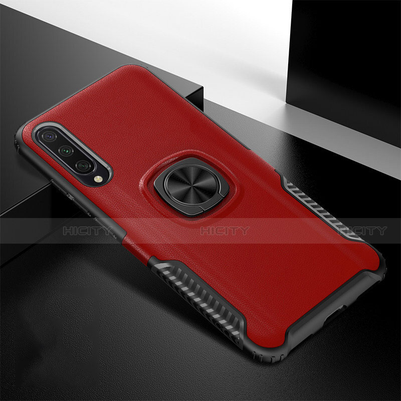 Funda Bumper Silicona y Plastico Mate Carcasa con Magnetico Anillo de dedo Soporte R02 para Xiaomi Mi A3