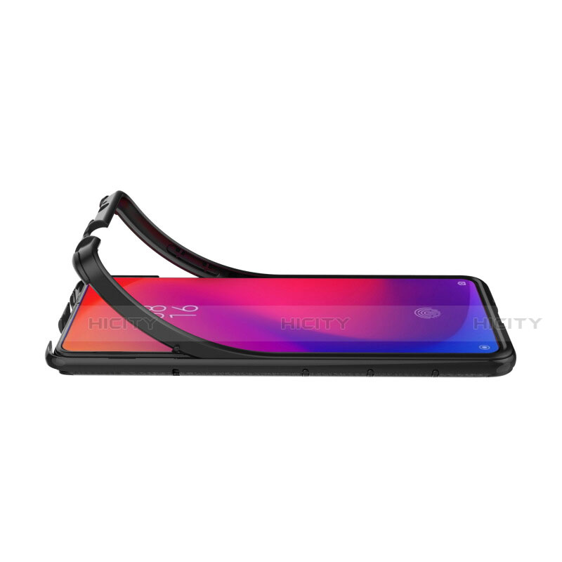 Funda Bumper Silicona y Plastico Mate Carcasa con Magnetico Anillo de dedo Soporte R07 para Xiaomi Mi 9T Pro