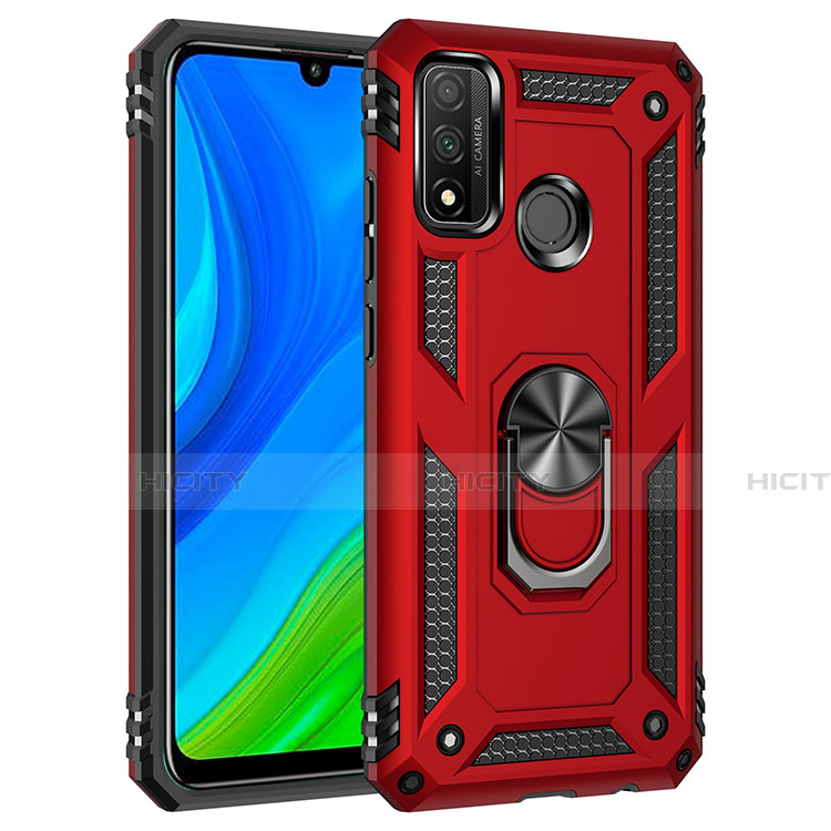 Funda Bumper Silicona y Plastico Mate Carcasa con Magnetico Anillo de dedo Soporte S01 para Huawei Nova Lite 3 Plus