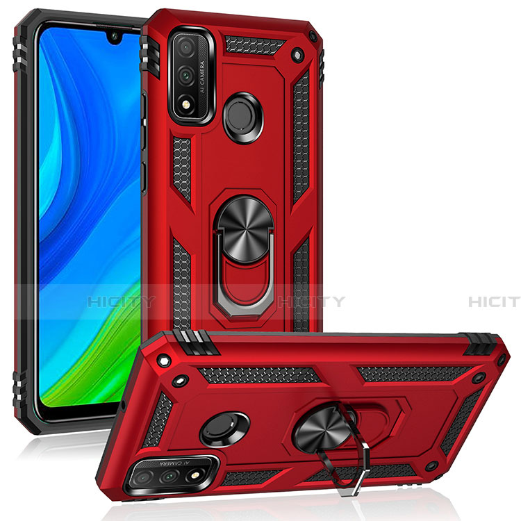 Funda Bumper Silicona y Plastico Mate Carcasa con Magnetico Anillo de dedo Soporte S01 para Huawei Nova Lite 3 Plus